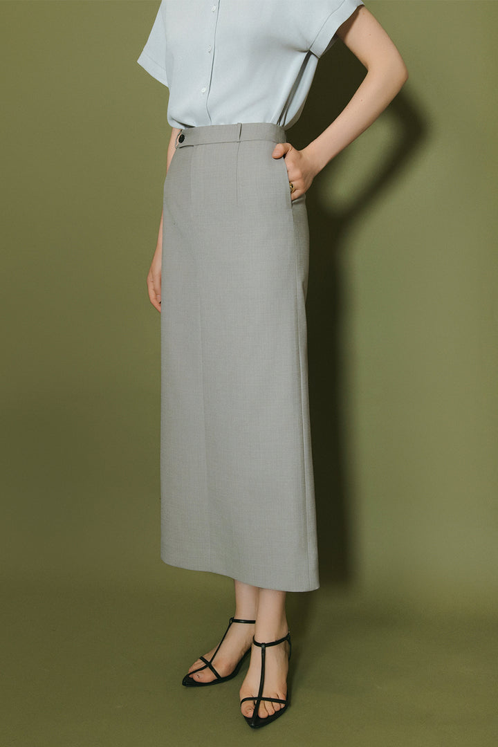 Orped Straight Cotton Skirt - MEAN BLVD