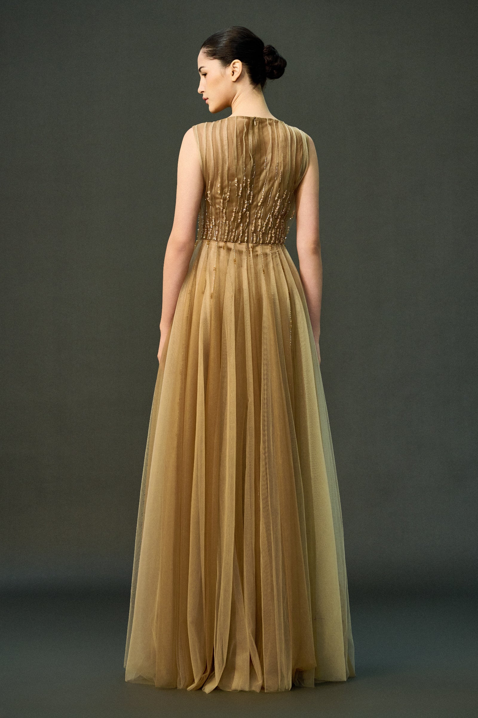 Noura Pleated Maxi Dress