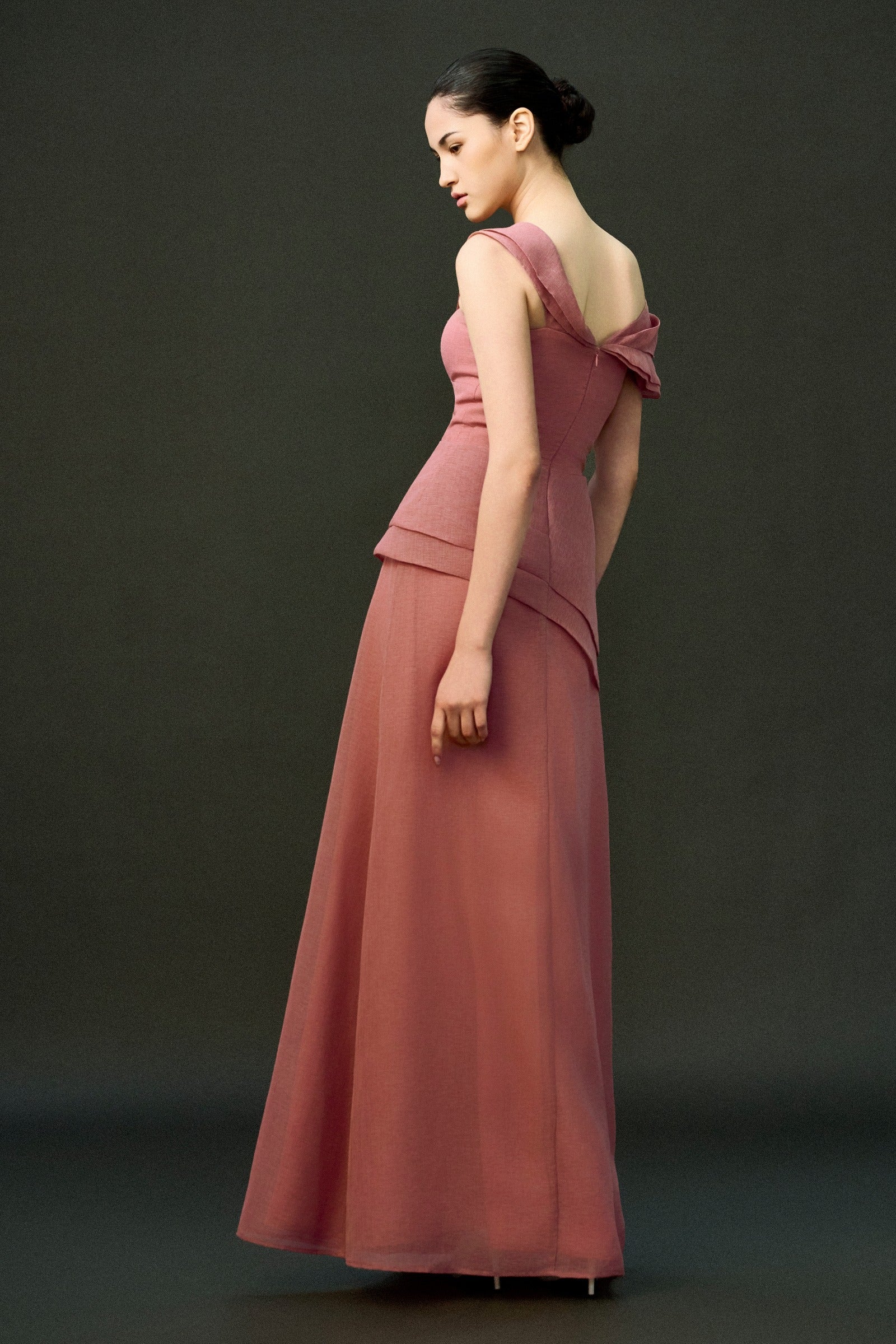 Cyra Asymmetric Neck Maxi Dress