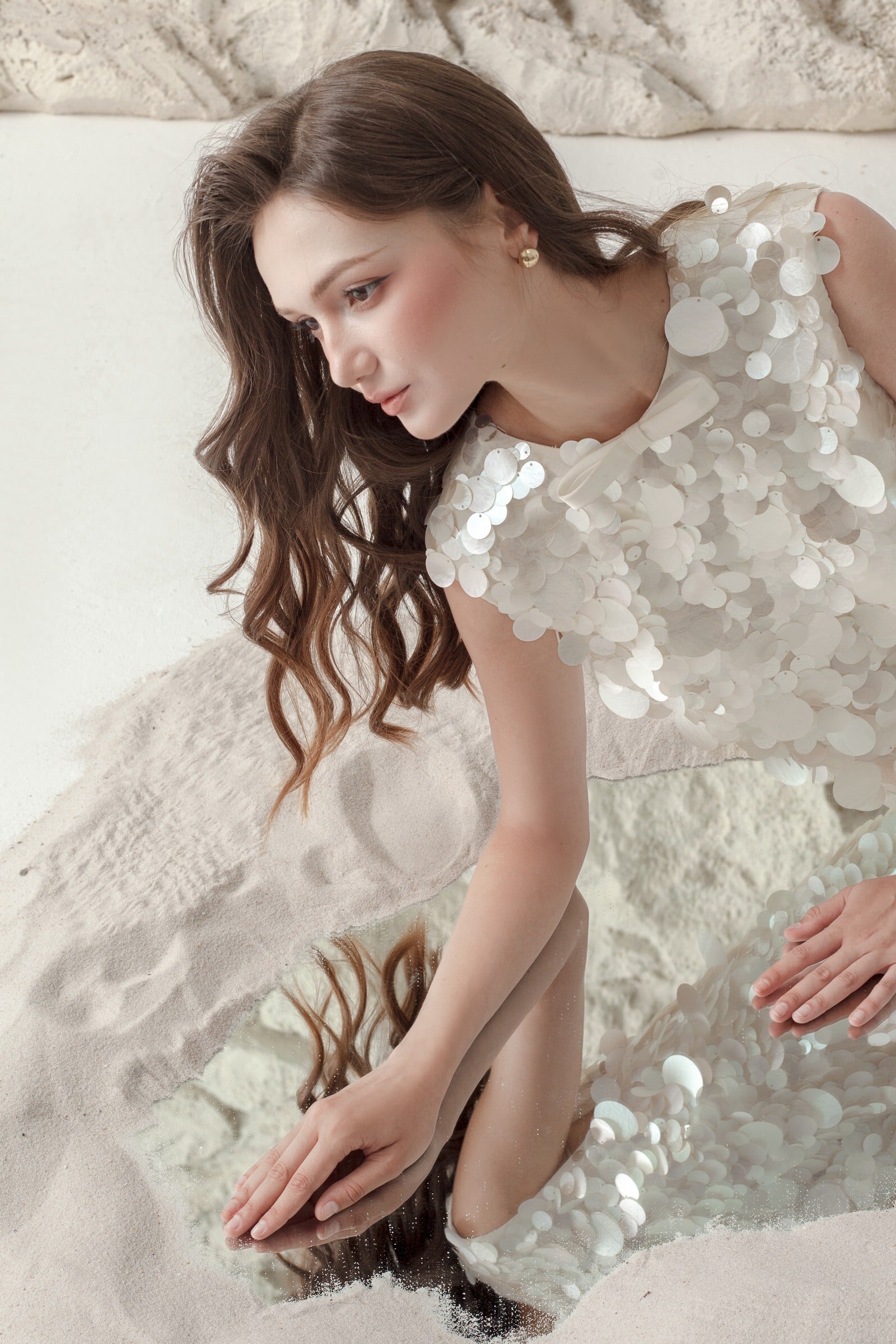 Pearl Sequin Mini Dress
