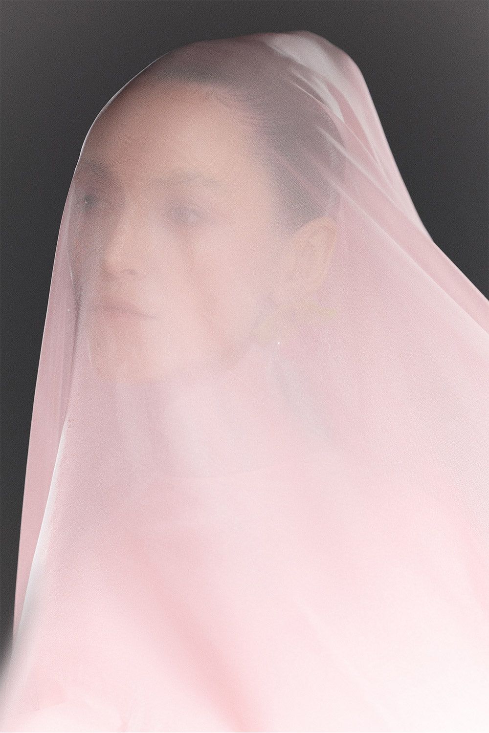 Flowy Trapezoid Cape Sleeved Chiffon Crop Top