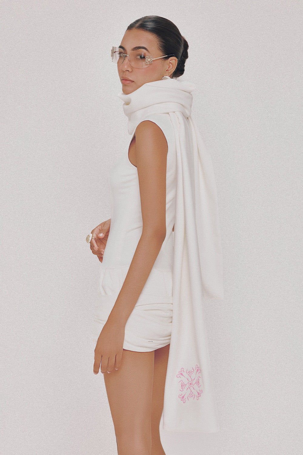 Snow Cotton Spandex Scarf