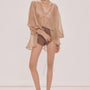 Paris Blouson V-Neck Chiffon Thigh Length Top