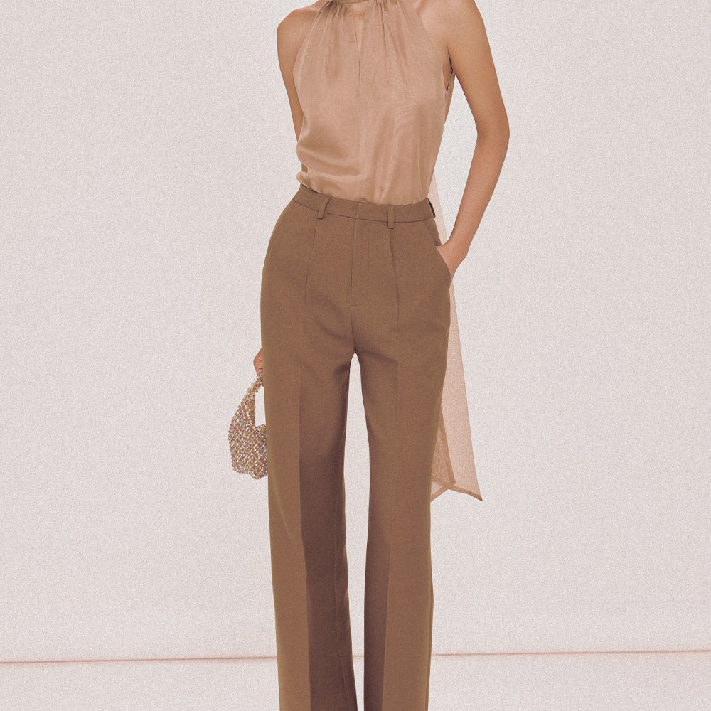 Bobby Straight Seam Pocket Cotton Maxi Pants