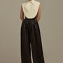 Aether Straight Wide Leg Satin Floor Length Trousers