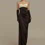 Nyx Sheath Halter Neck Silk Floor Length Dress