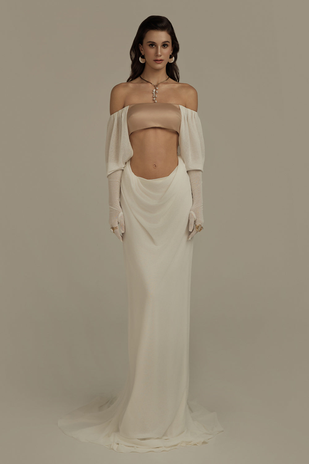 Everwyn Sheath Cut-Out Jersey Maxi Dress