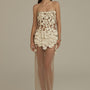 Seraphina Sheath See-Through Leather Maxi Dress