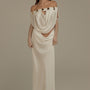 Thalassa Straight Off-Shoulder Silk Maxi Dress