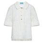 Marie Straight Collared Neck Cotton Lace Shirt