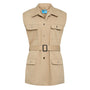 Marja Straight Flap Pocket Khaki Jacket