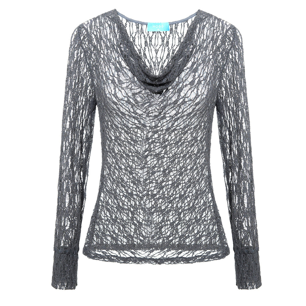 Isla Bodycon Cowl Neck Lace Top