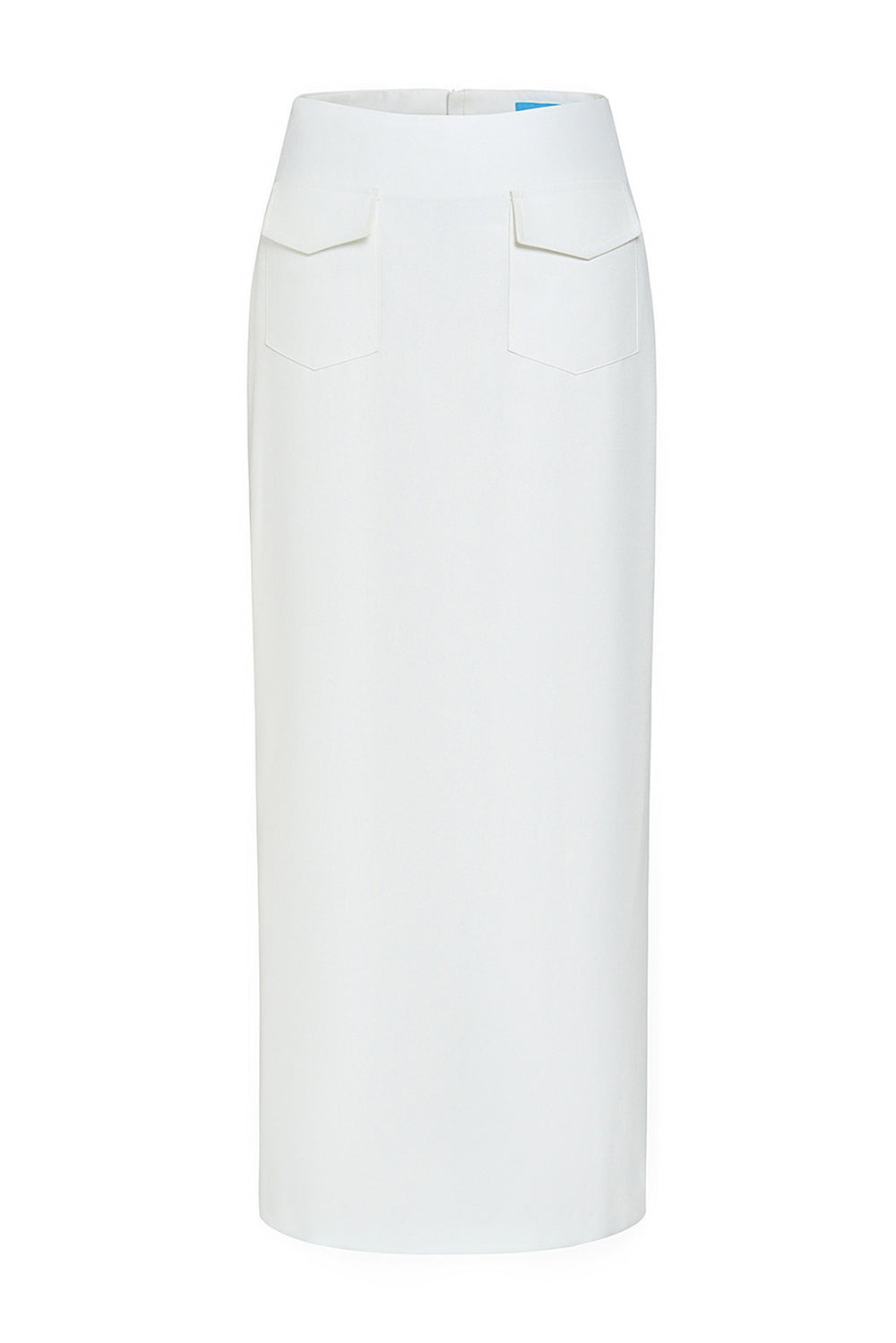 Danver Straight Flap Pocket Twill Midi Skirt