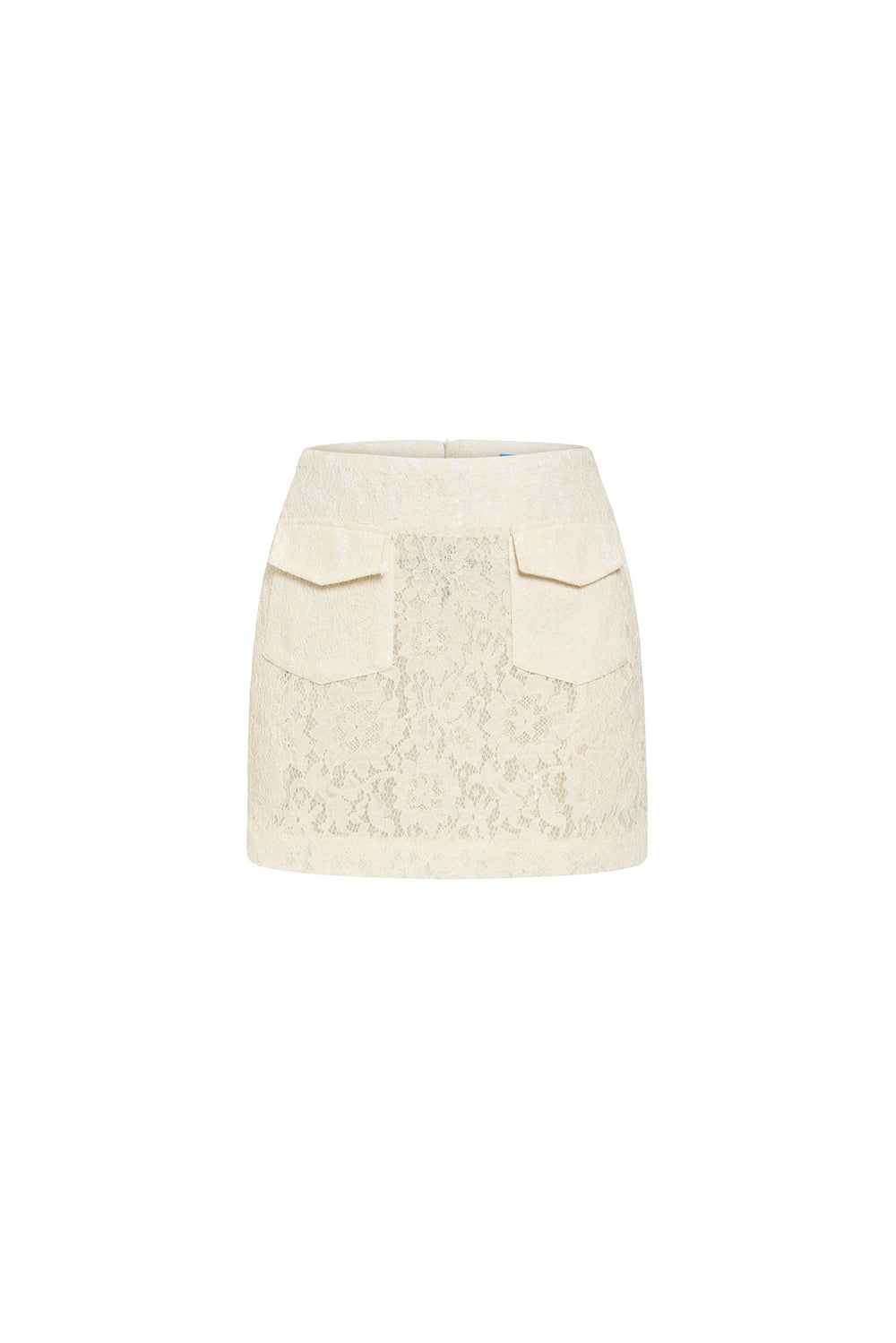 Eiry A-line Flap Pocket Lace Mini Skirt