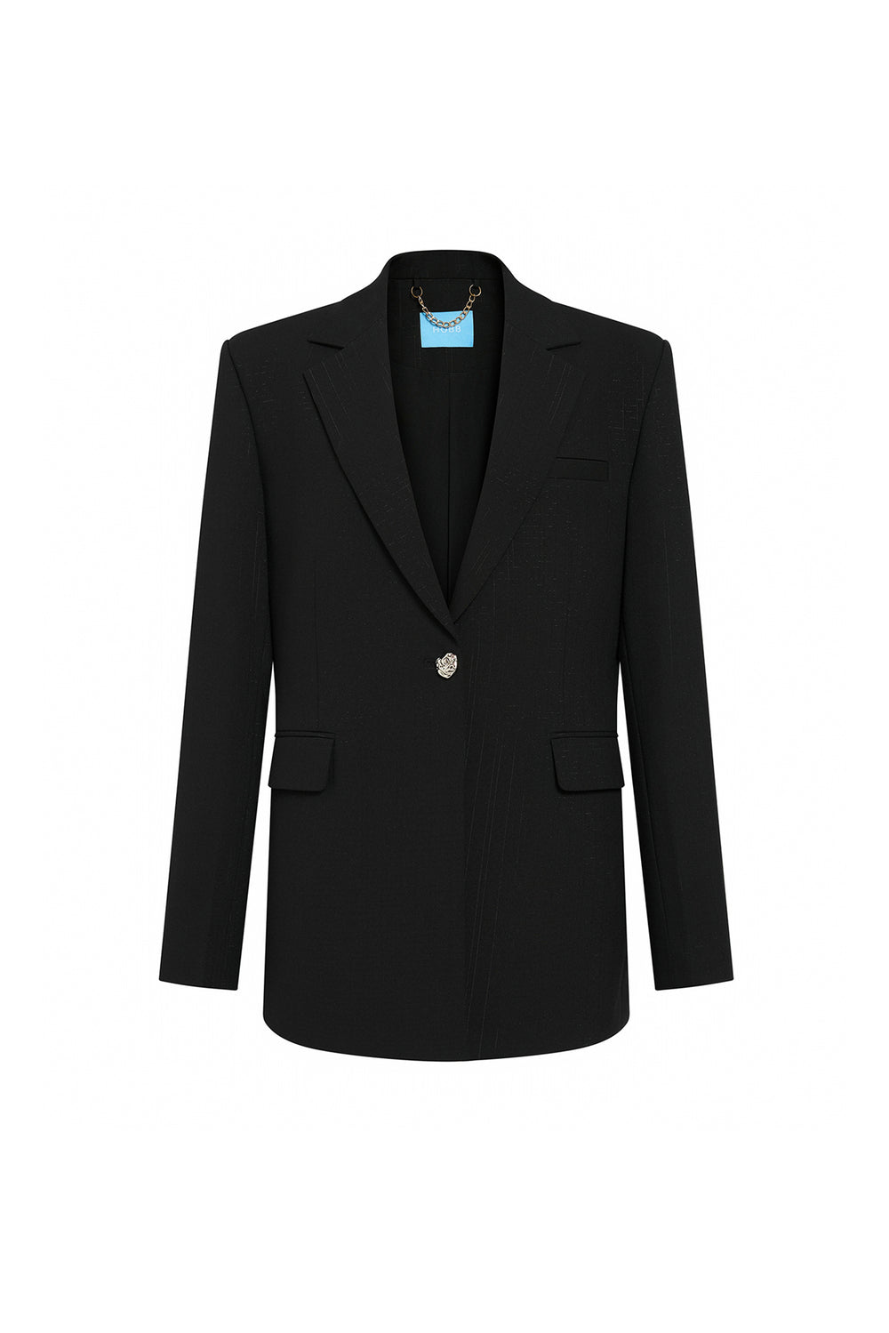 Leslie Straight Notch Lapel Twill Blazer