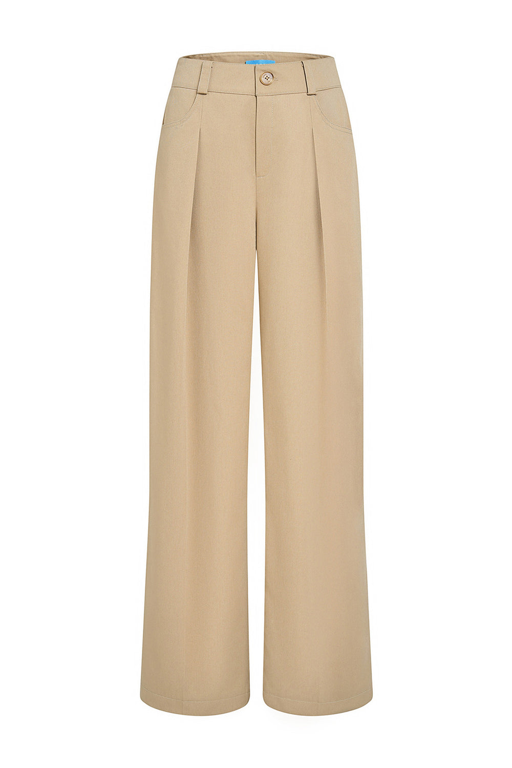 Darlin Straight Pleated Khaki Ankle Length Pants