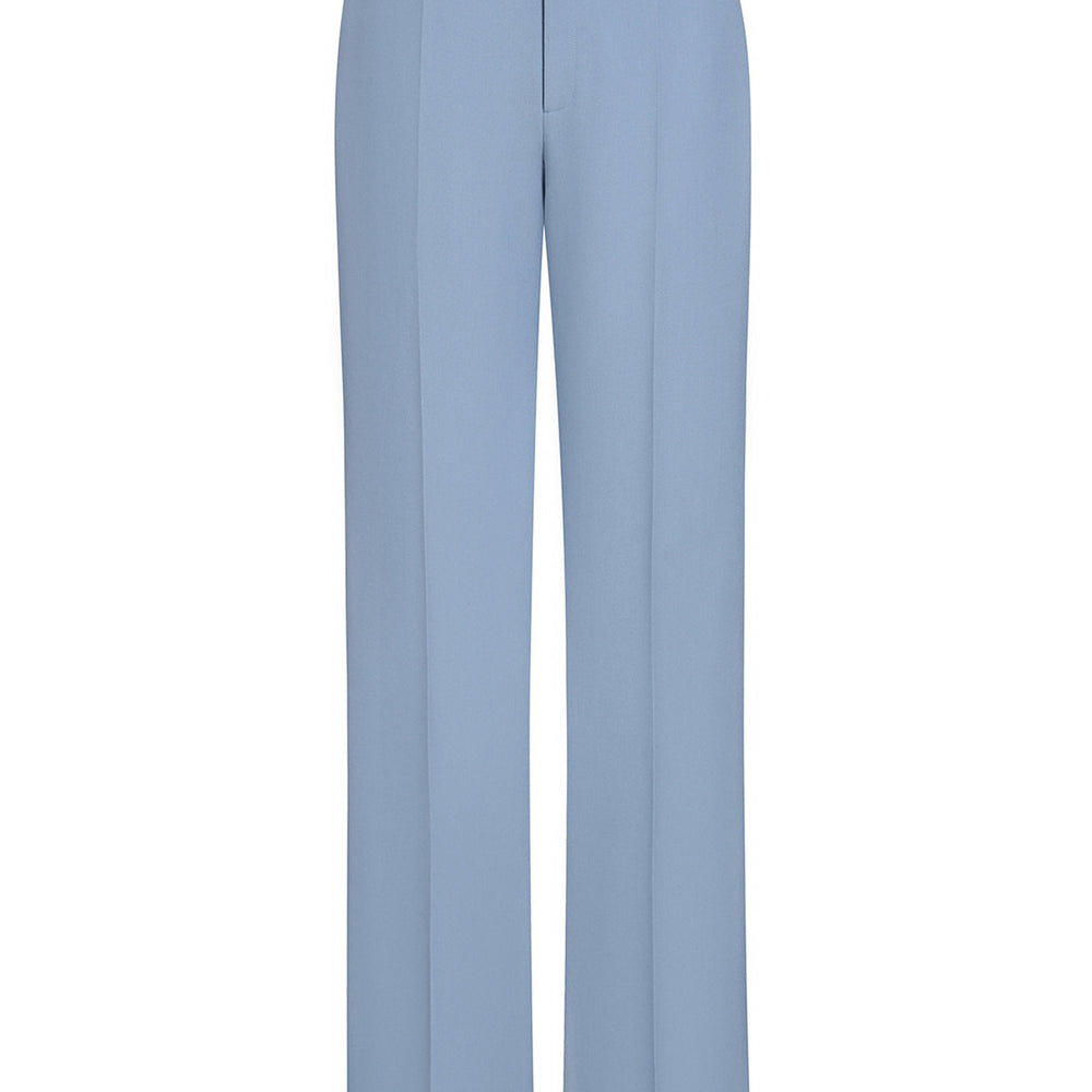 Esther Straight Flared Twill Floor Length Pants