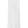 Celi Straight Cargo Pocket Khaki Cotton Floor Length Pants