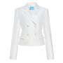 Joe Cropped Double Breasted Twill Jacket