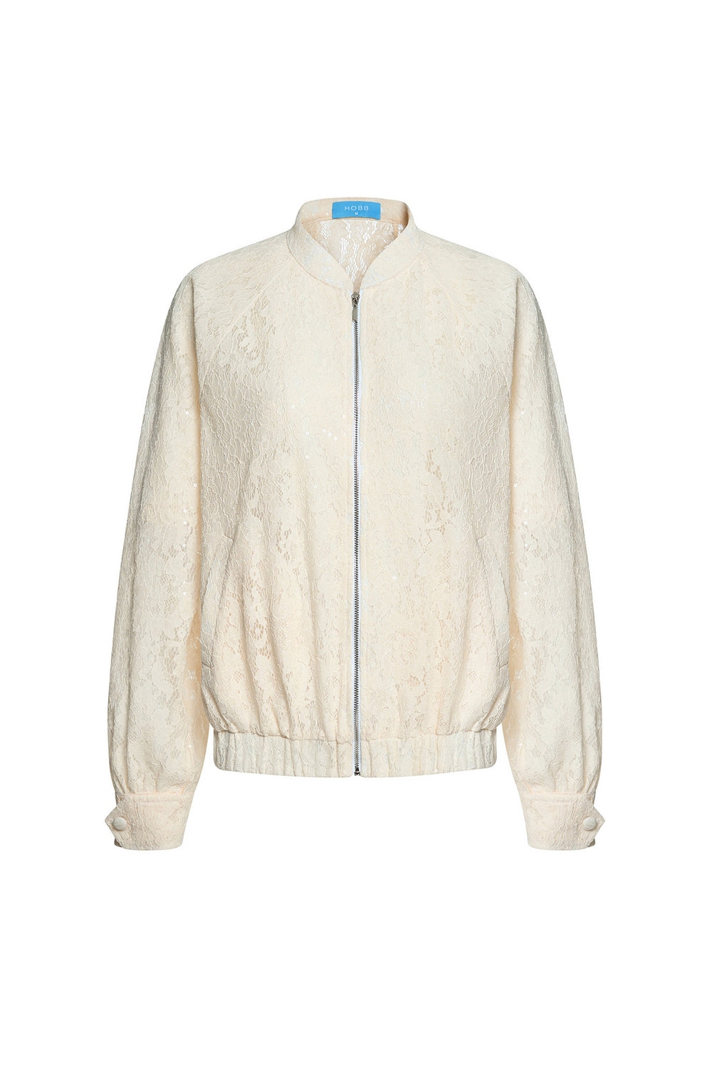 Aza Blouson Front Zipper Lace Jacket