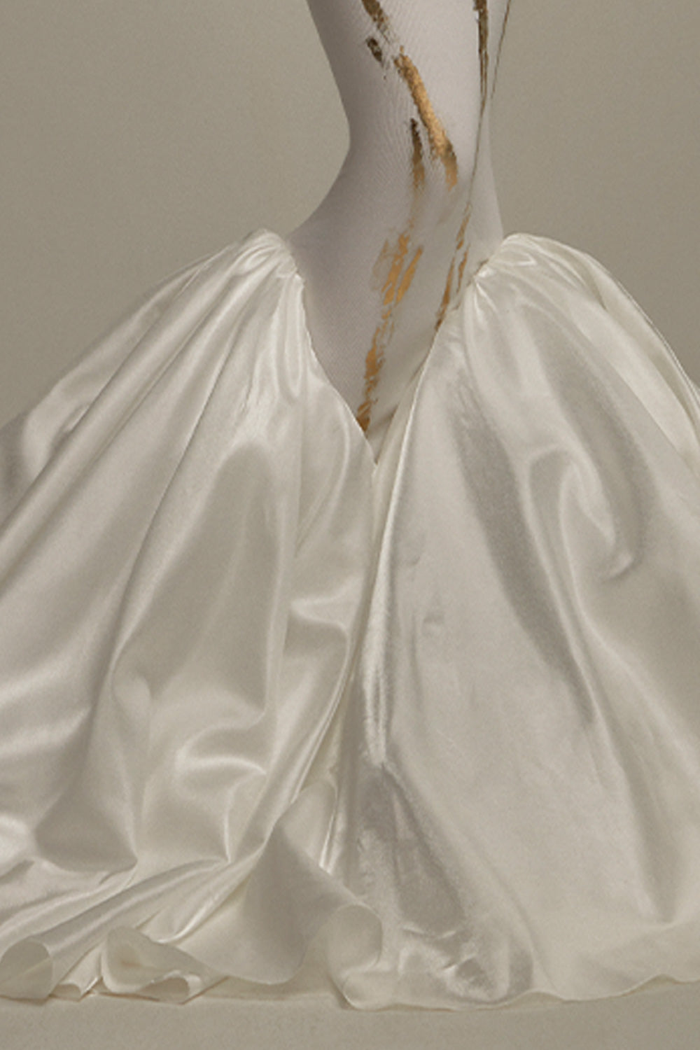 Callipygian Mermaid Scoop Neck Ribbed Taffeta Floor Length Dress