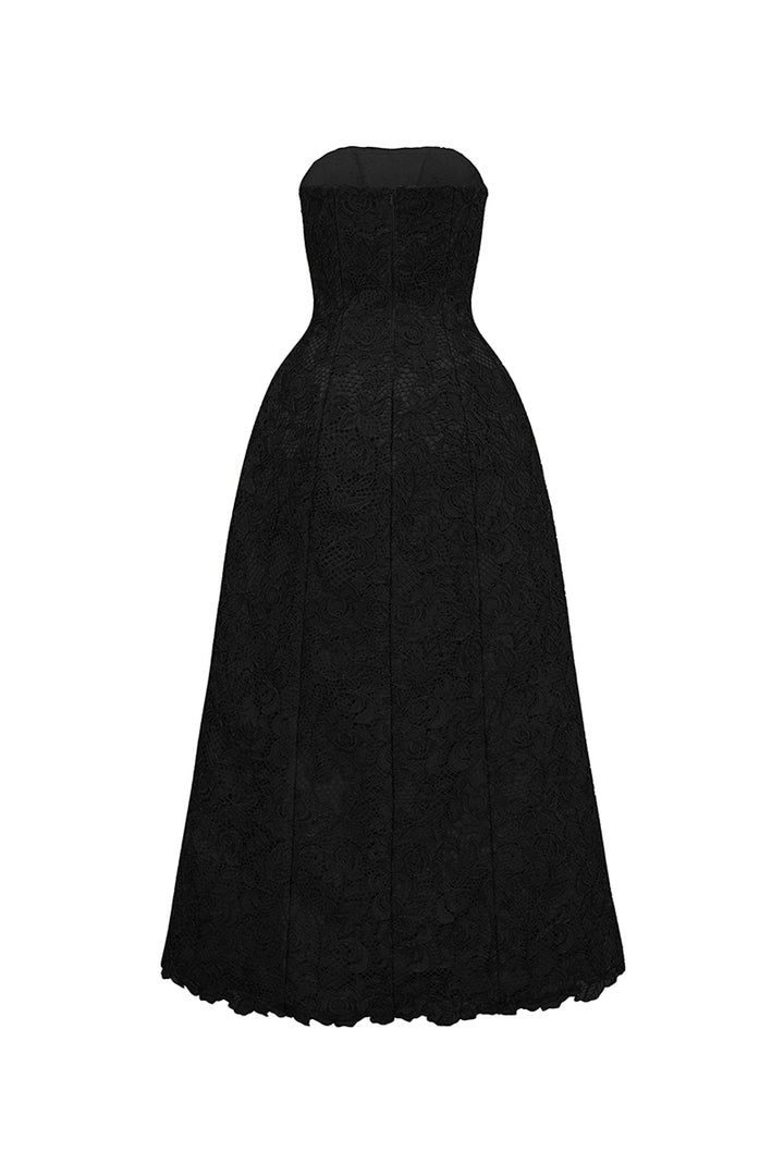 Paulina Straight Across Lace Maxi Dress - MEAN BLVD