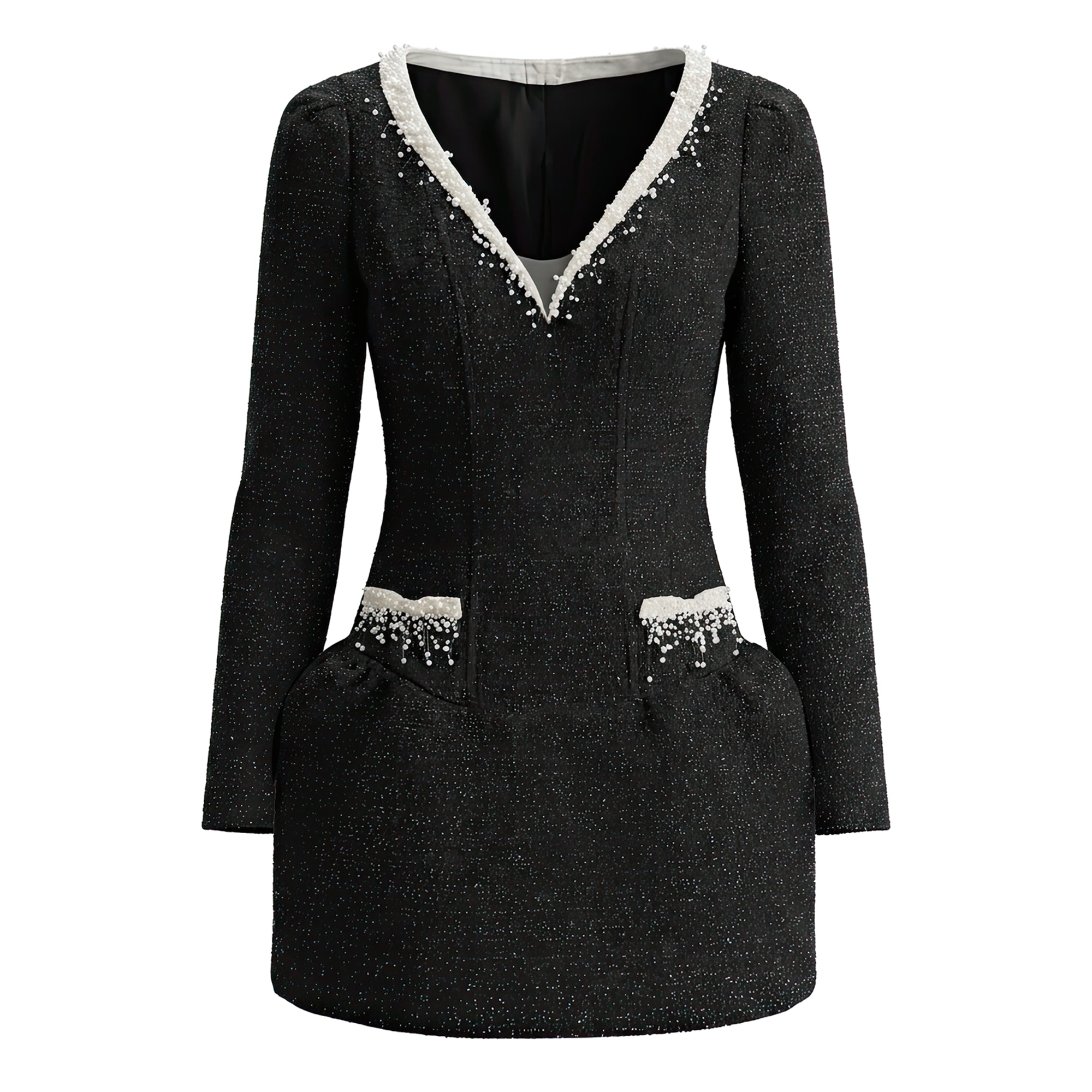 Pearlray V-Neck Mini Dress - MEAN BLVD