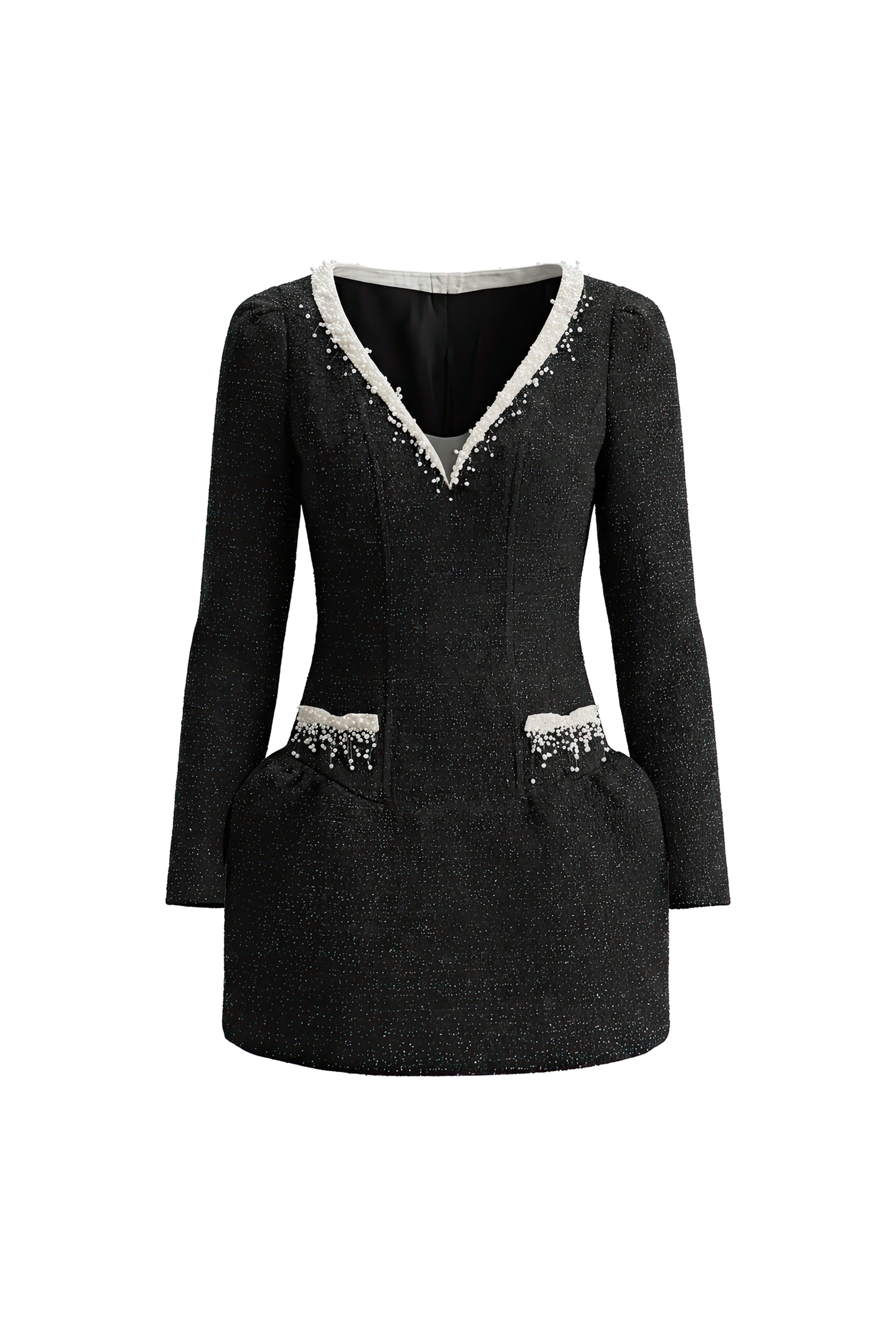 Pearlray V-Neck Mini Dress - MEAN BLVD