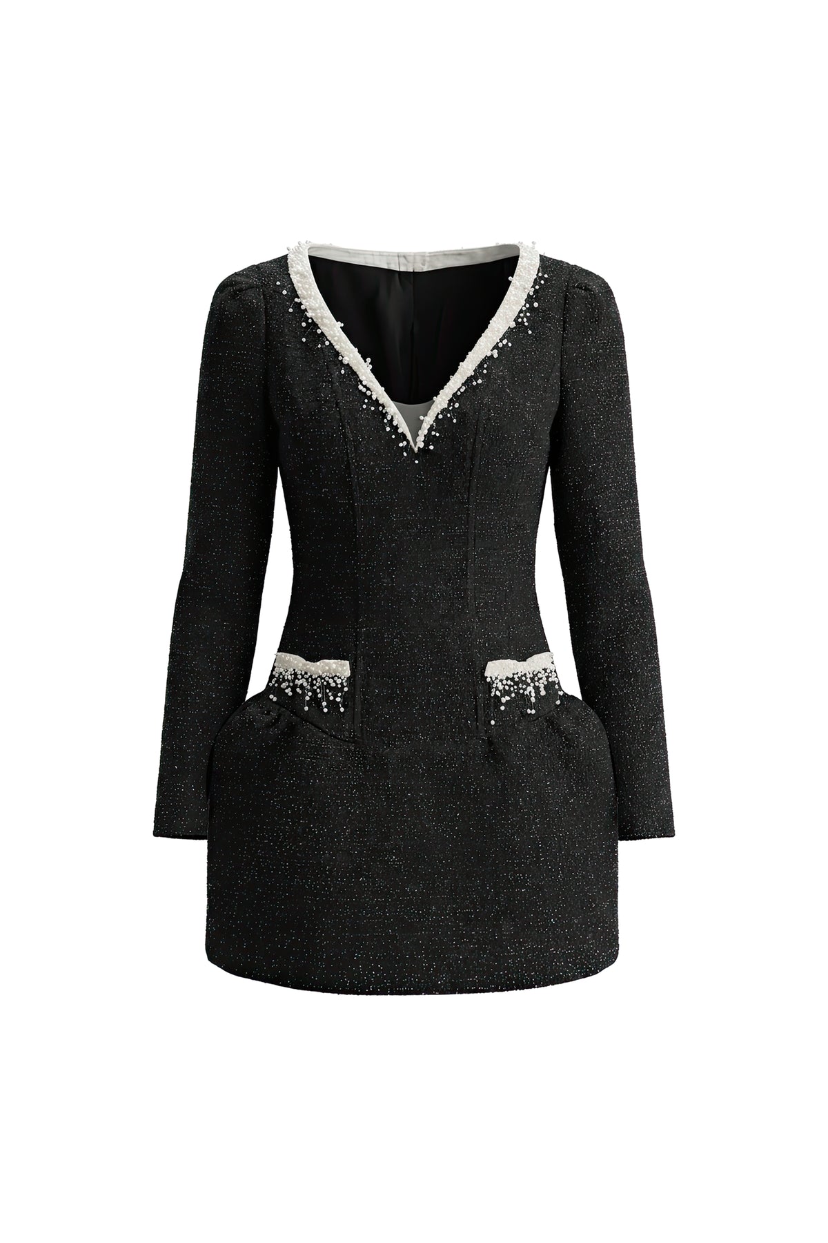 Pearlray V-Neck Mini Dress - MEAN BLVD