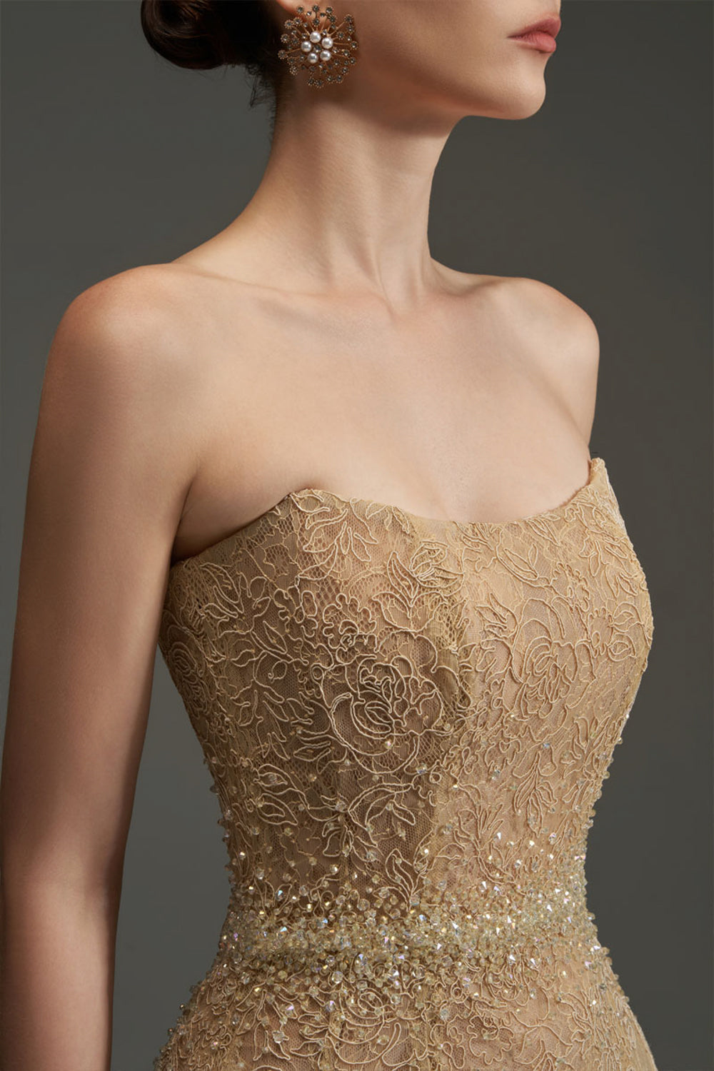 Penelope Straight Across Neck Lace Mini Dress - MEAN BLVD