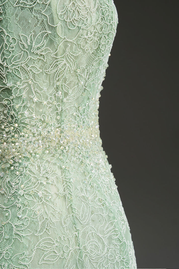 Penelope Straight Across Neck Lace Mini Dress - MEAN BLVD