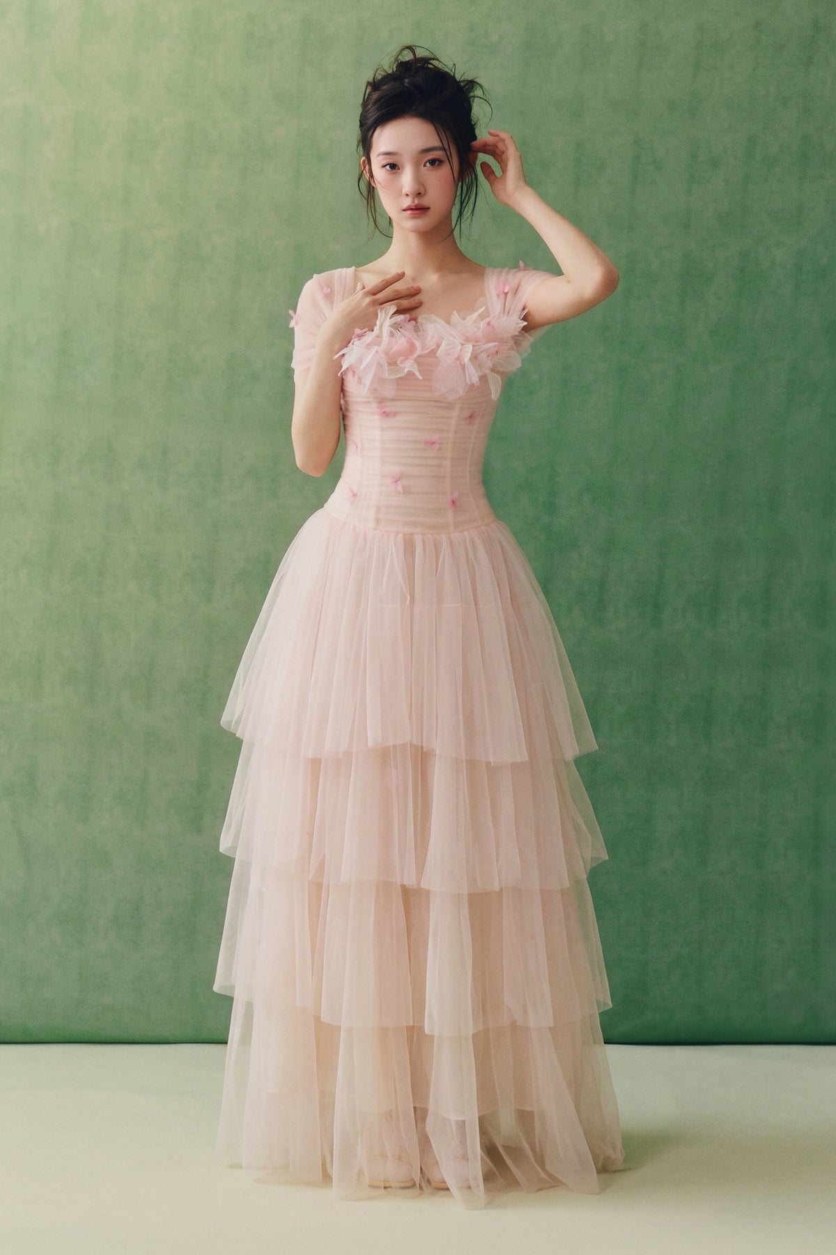Petal Ruched Maxi Dress - MEAN BLVD