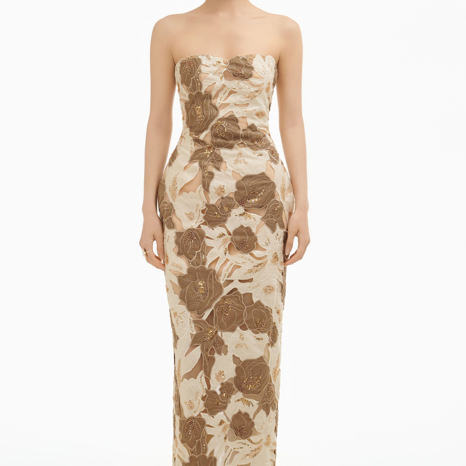 Petalia Sweetheart Maxi Dress - MEAN BLVD