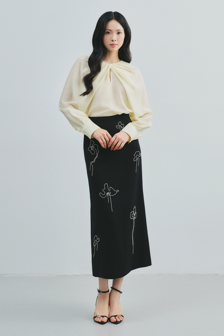 Phemia A-line Polyester Skirt - MEAN BLVD