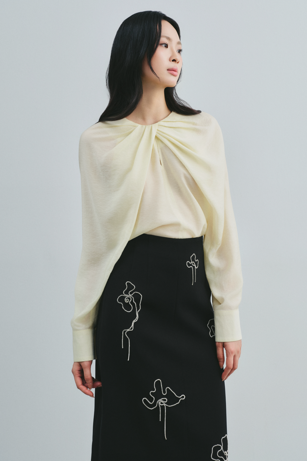 Phemia A-line Polyester Skirt - MEAN BLVD