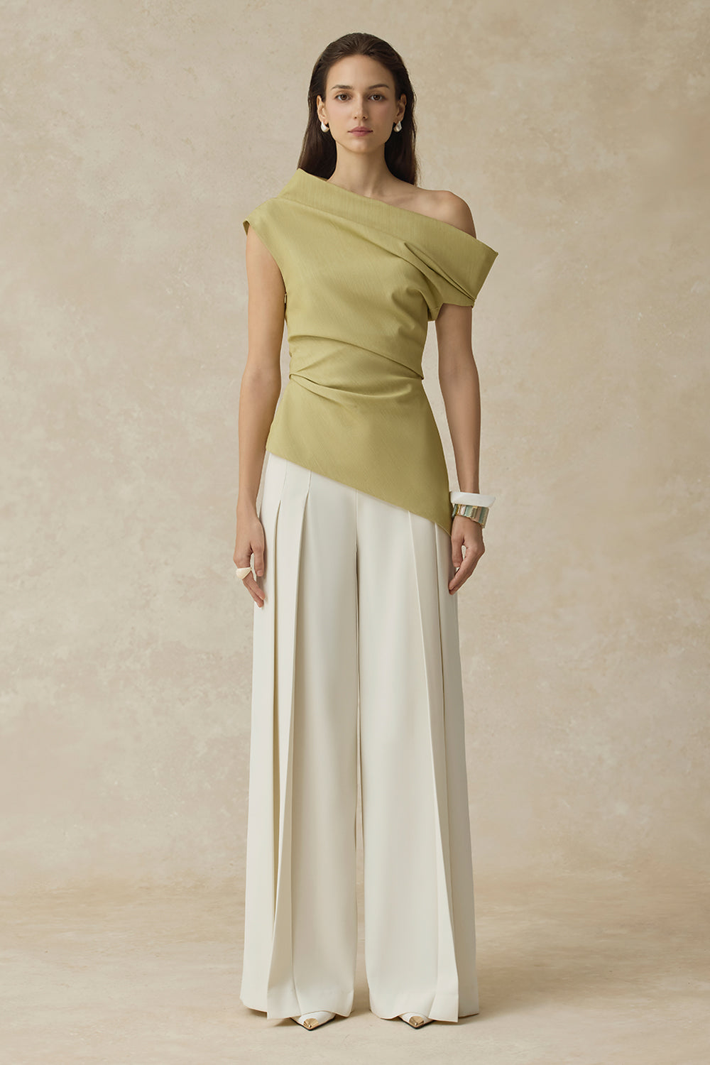 Phoebe Asymmetric Cotton Top - MEAN BLVD