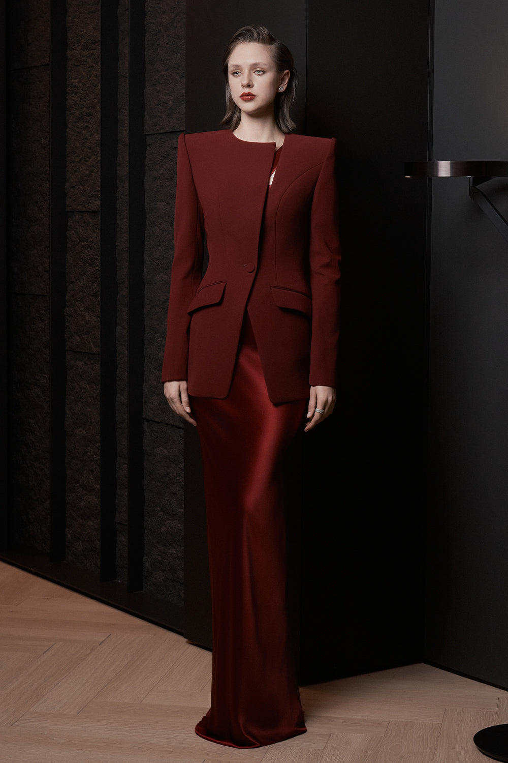 Pisa Asymmetric Neck Blazer - MEAN BLVD