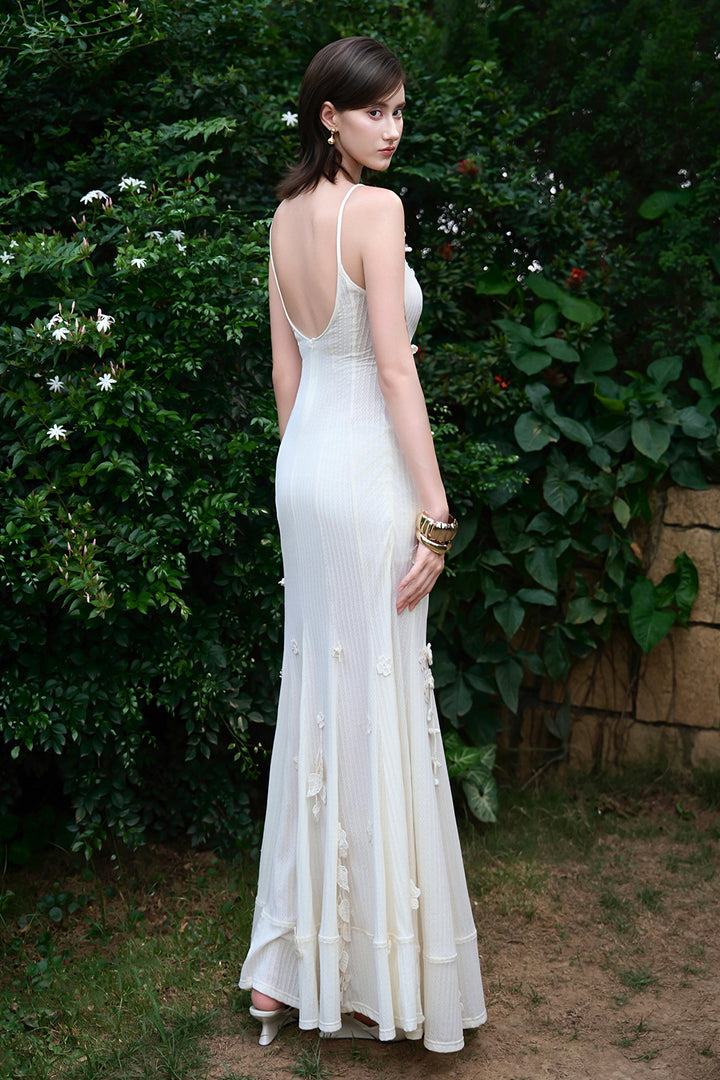 Poetic Scoop Neck Applique Maxi Dress - MEAN BLVD