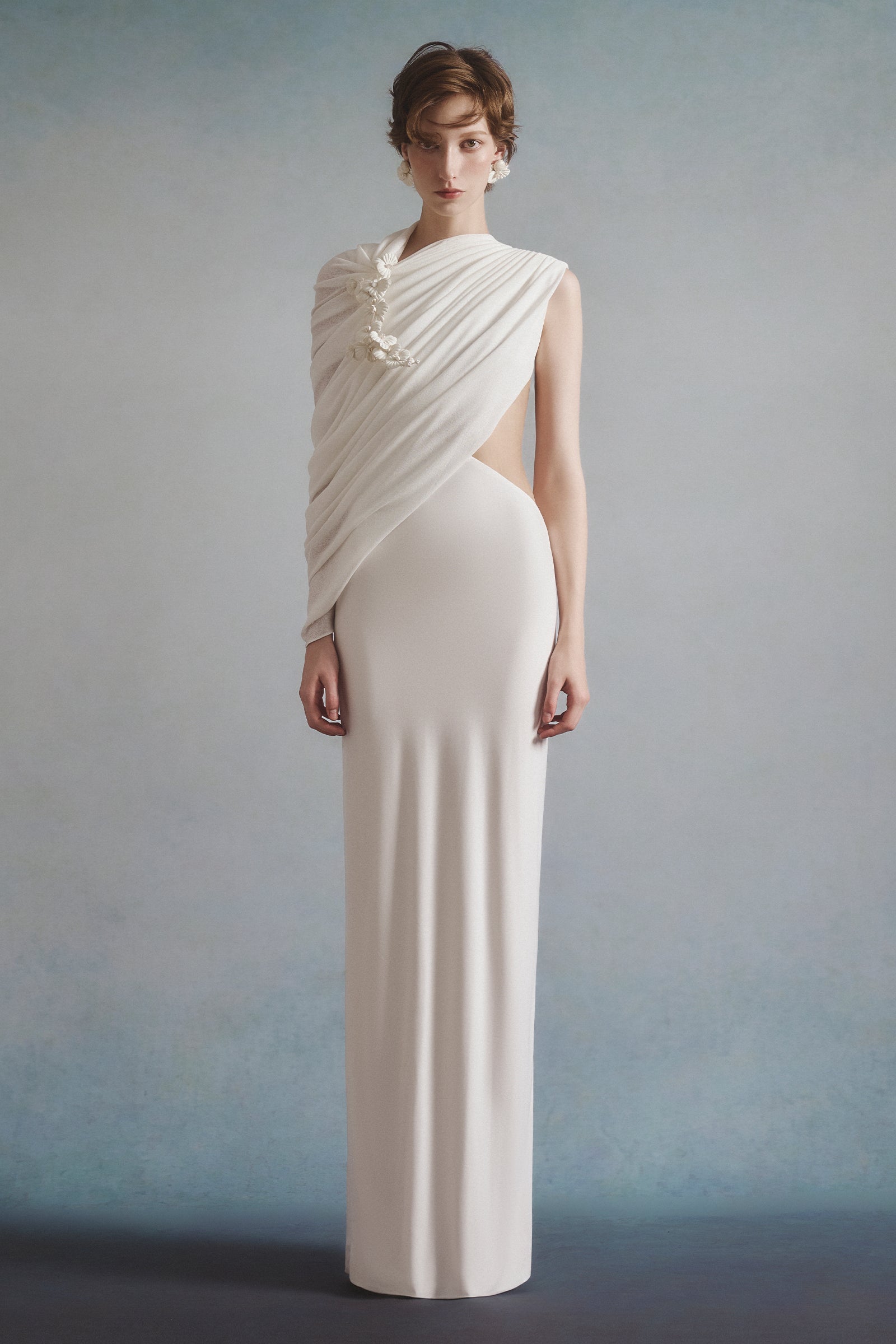 Poise Asymmetric Neck Maxi Dress - MEAN BLVD