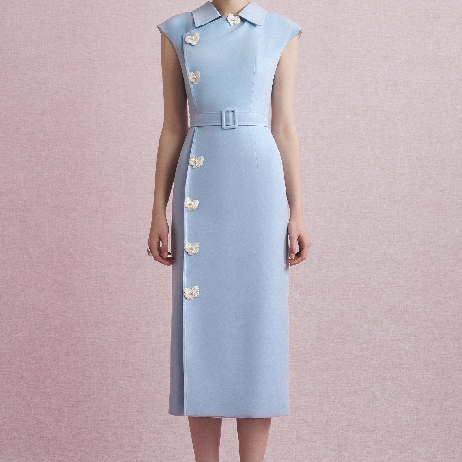 Posoin Button Midi Dress - MEAN BLVD