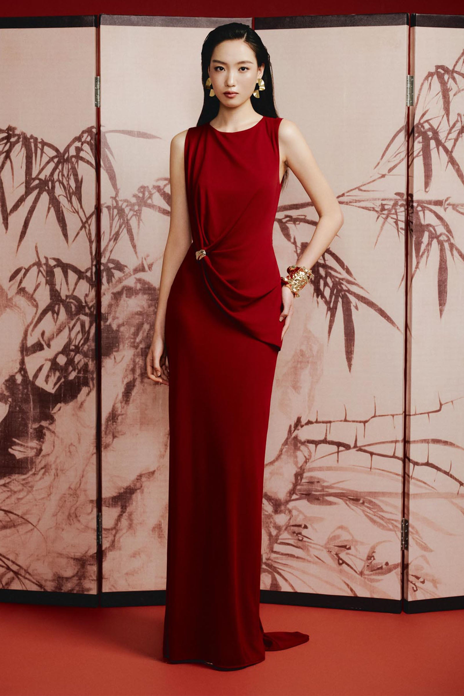 Power Draped Maxi Dress - MEAN BLVD