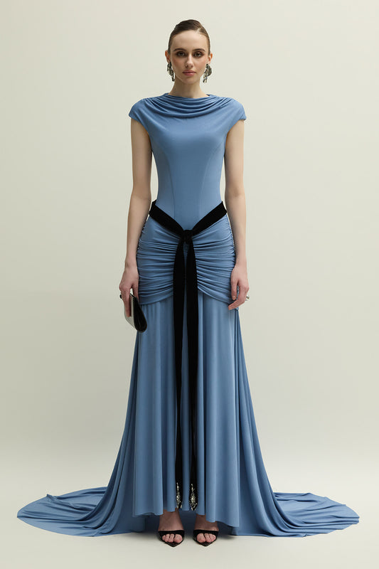 Primrose Cowl Gathering Maxi Dress - MEAN BLVD