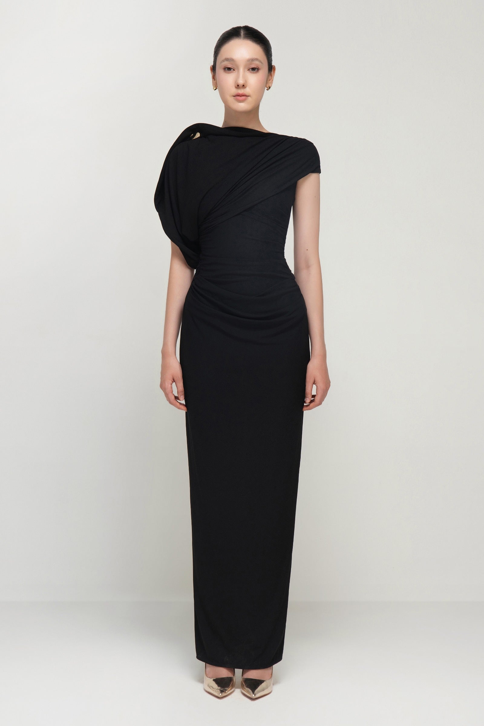 Priscilla Draped Maxi Dress - MEAN BLVD