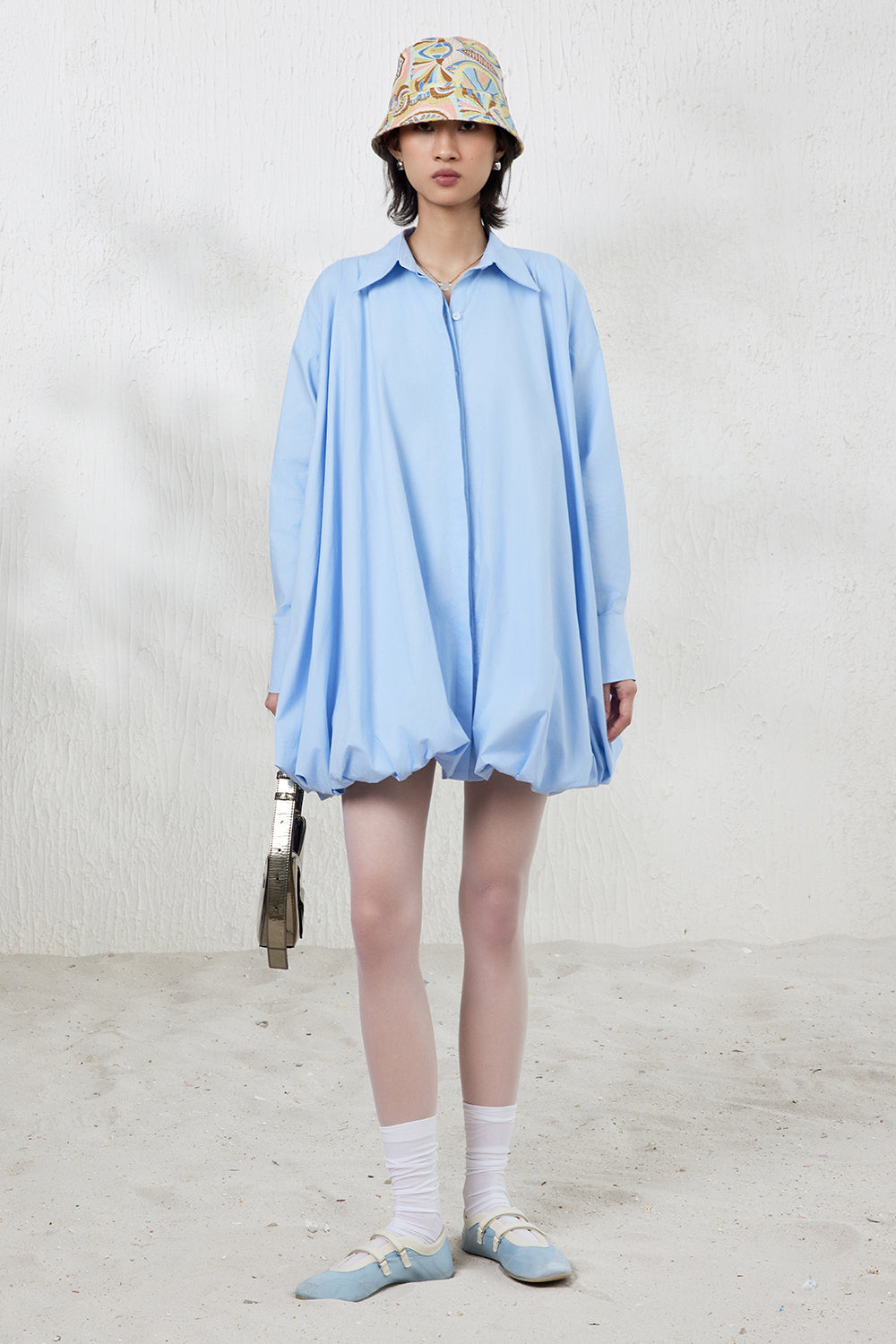 Proxy Bubble Mini Dress Baby Blue / XS