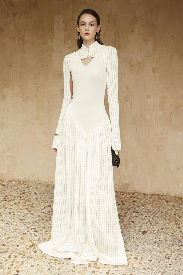 Prudence Keyhole Neck Knitted Maxi Dress - MEAN BLVD