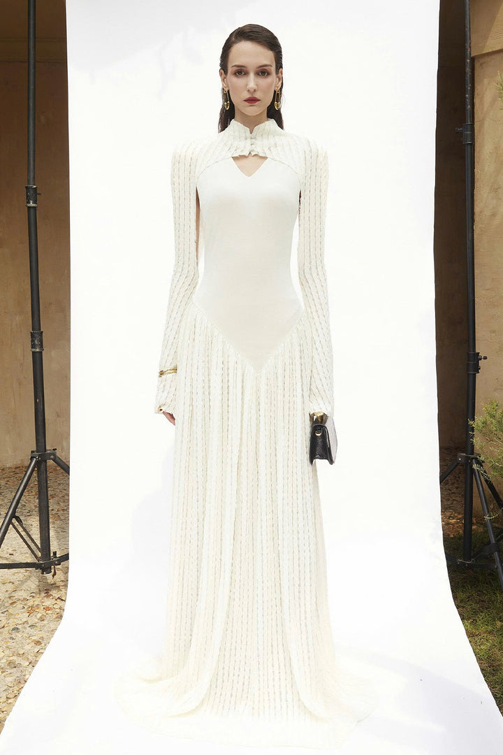 Prudence Keyhole Neck Knitted Maxi Dress - MEAN BLVD