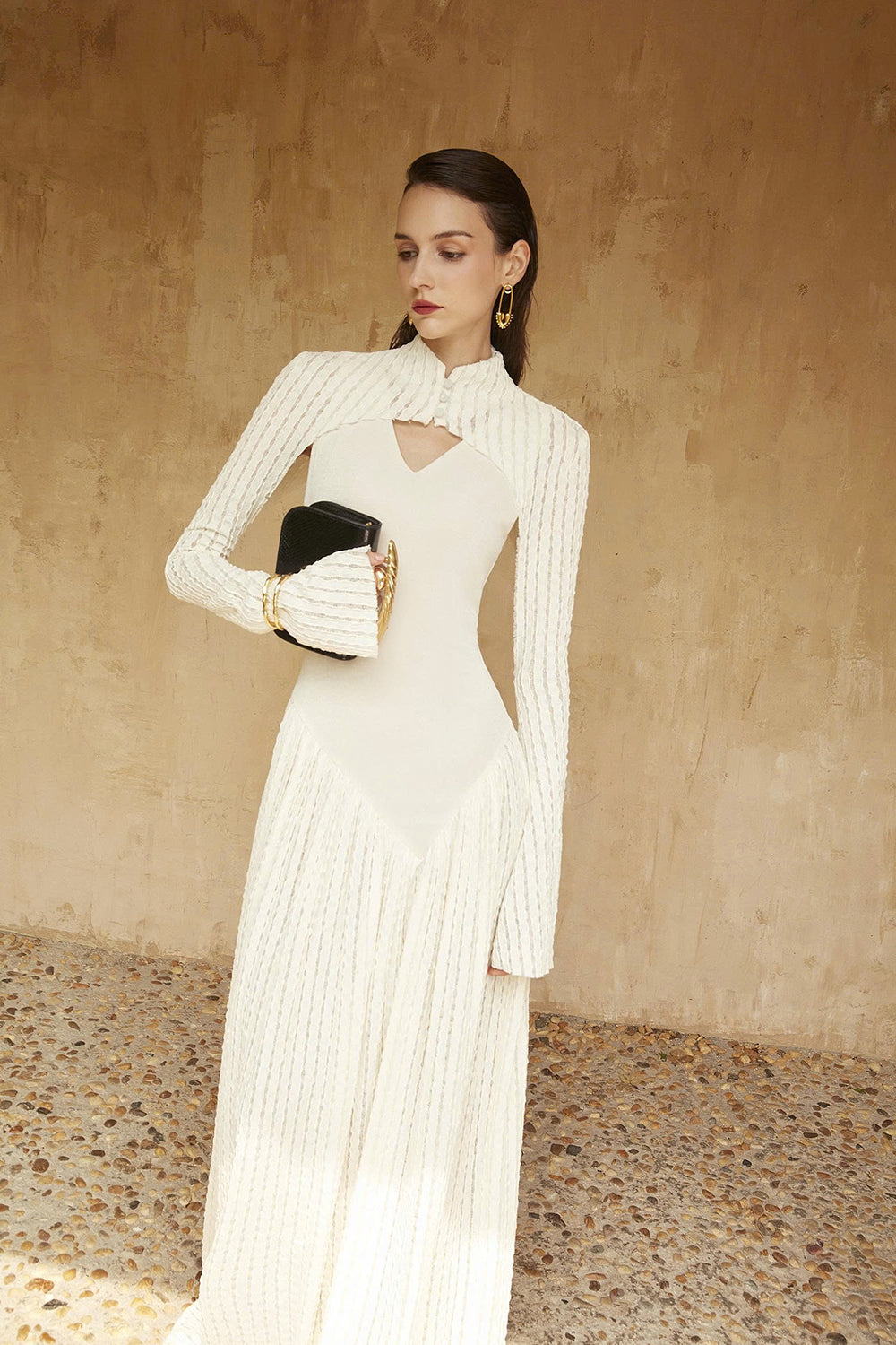 Prudence Keyhole Neck Knitted Maxi Dress - MEAN BLVD