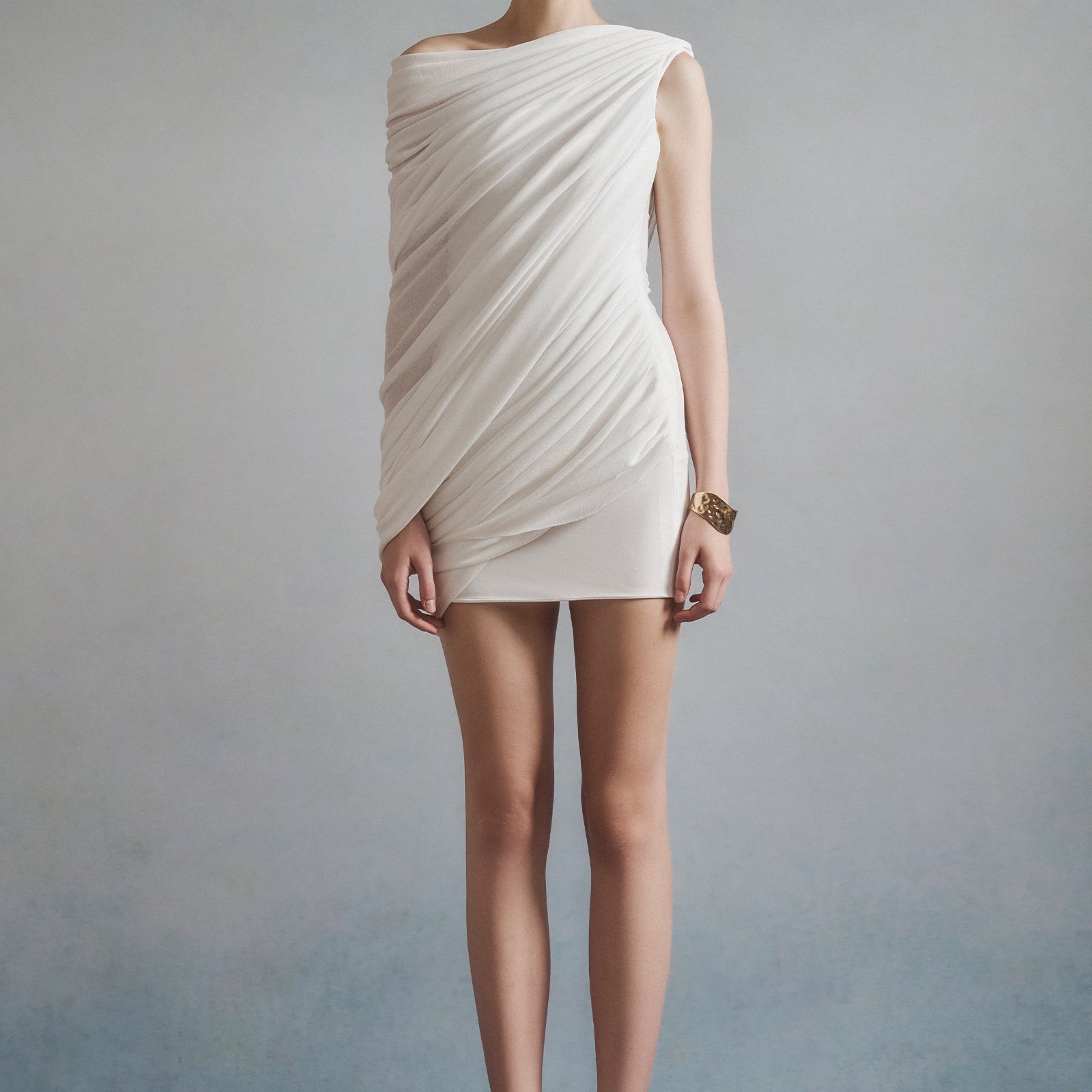Pure Draped Mini Dress - MEAN BLVD