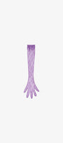 Slashed Sequin Halter Neck Gown with Lace Gloves 7