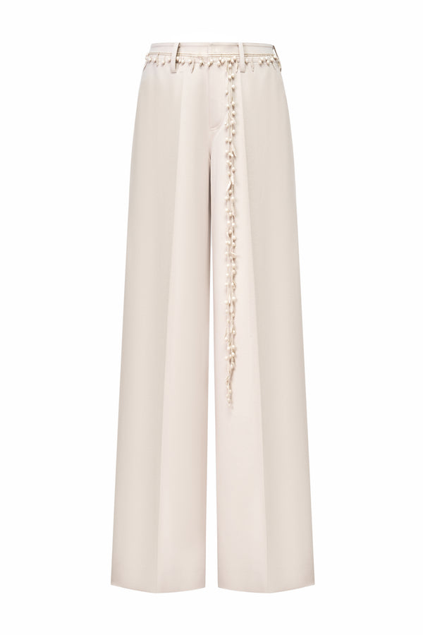 Alba Straight Applique Pants